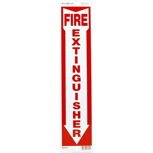 12x18 Large Business Safety Warning Signs Fire Extinguisher Arrow Sign Aluminum Metal 4 Pack 